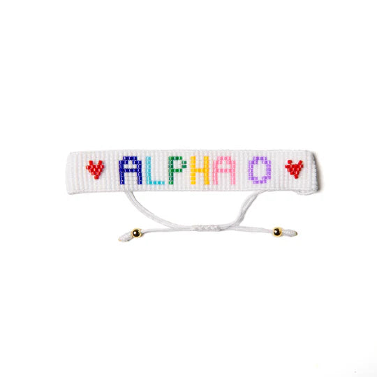Sorority Heart Bead Bracelet