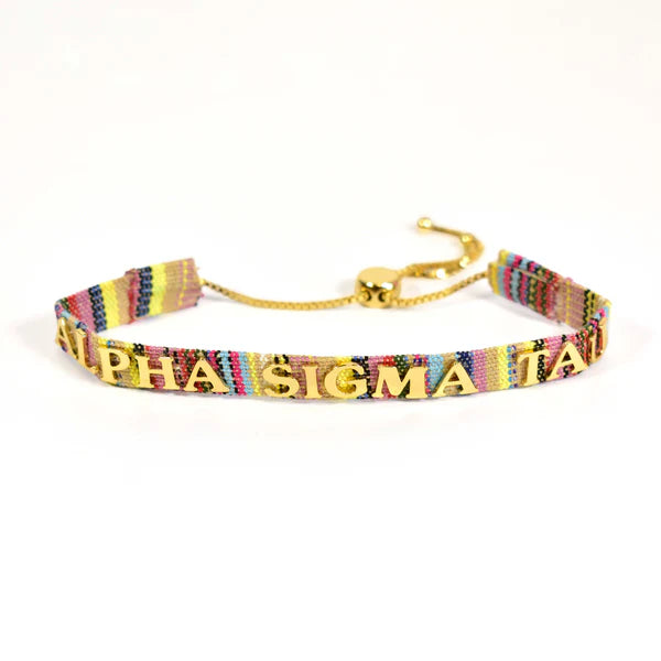 Sorority Multi-Colored Woven Bracelet
