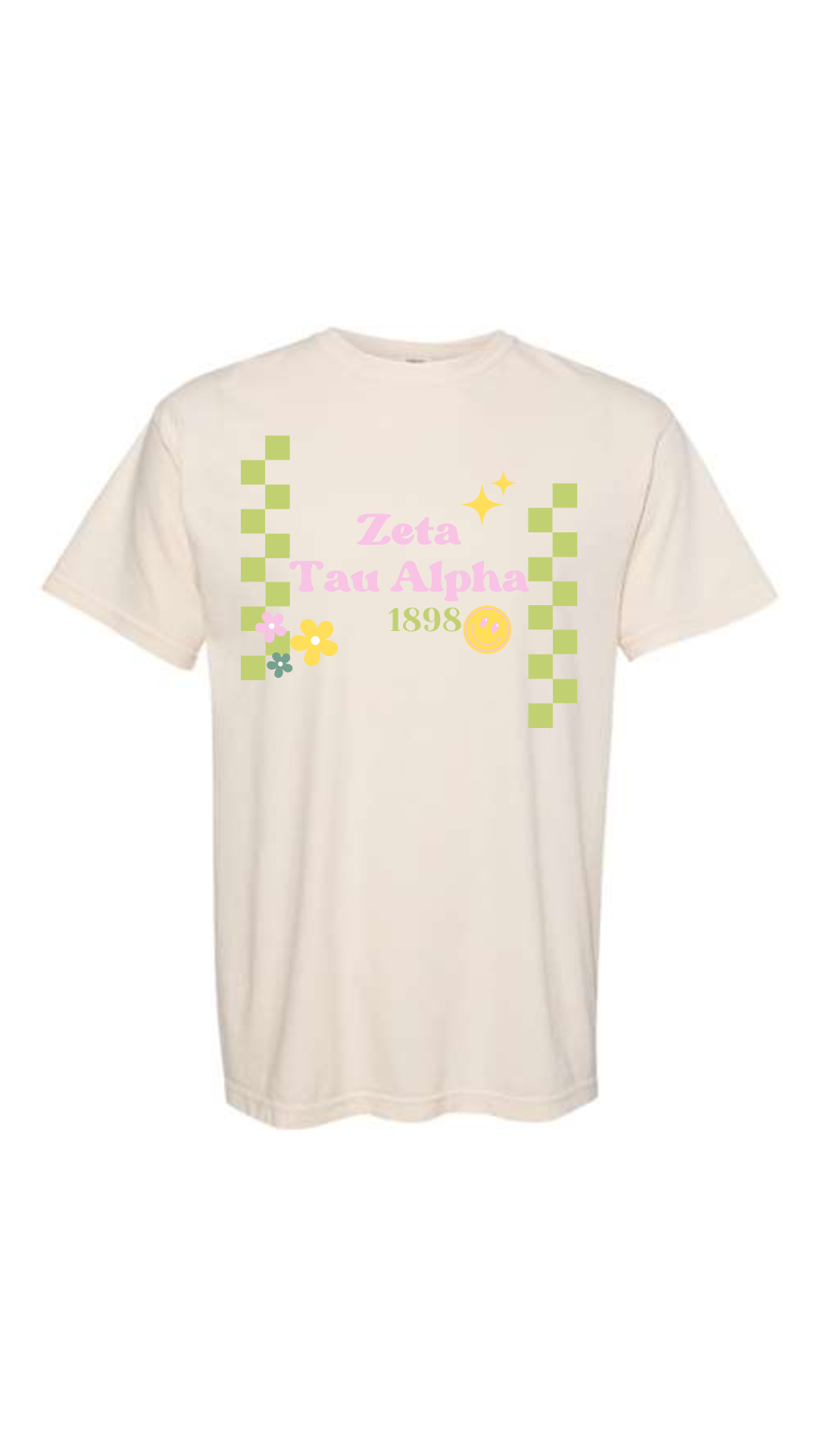Zeta Tau Alpha Checkered T-shirt