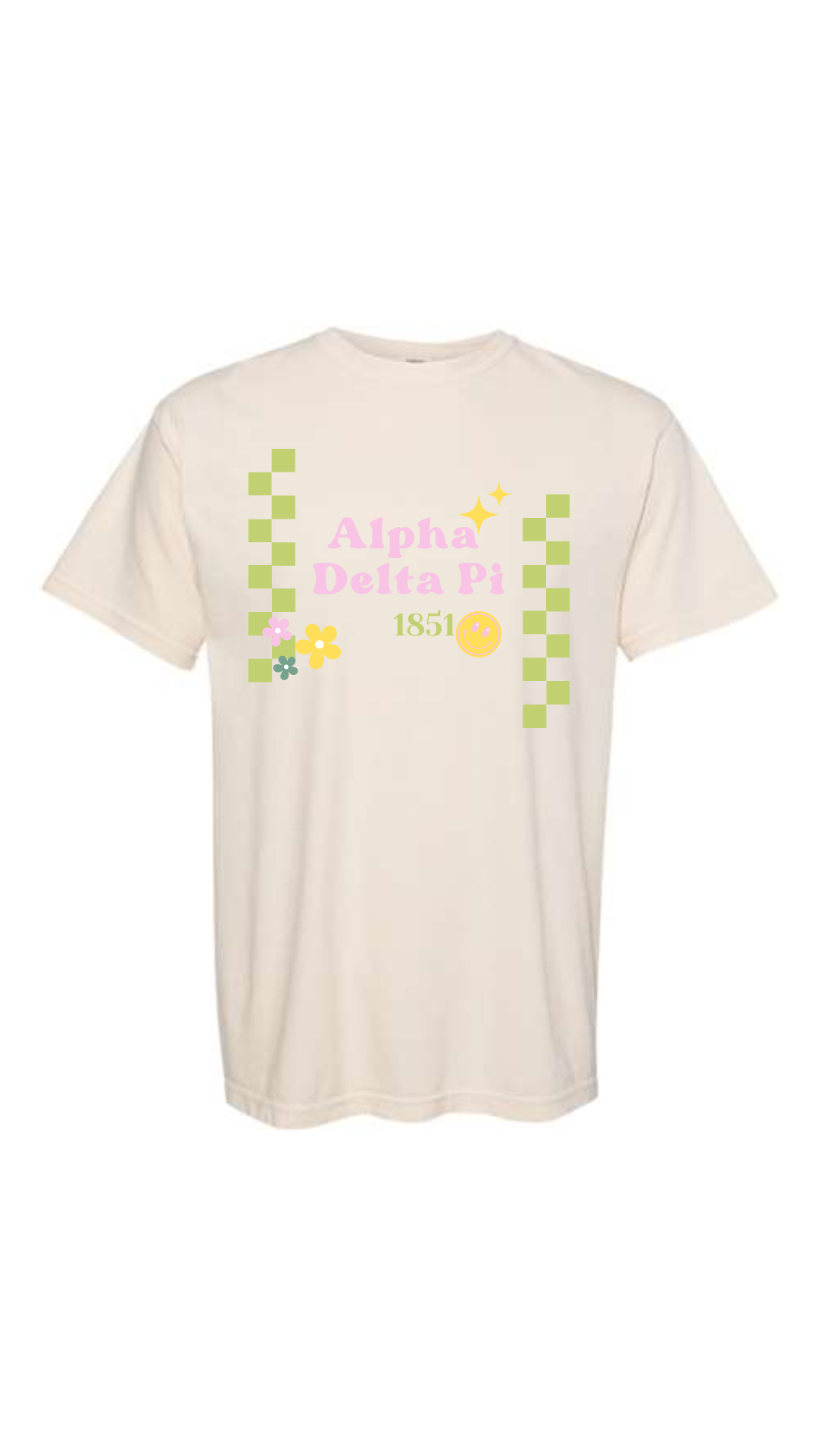 Alpha Delta Pi Checkered T-shirt