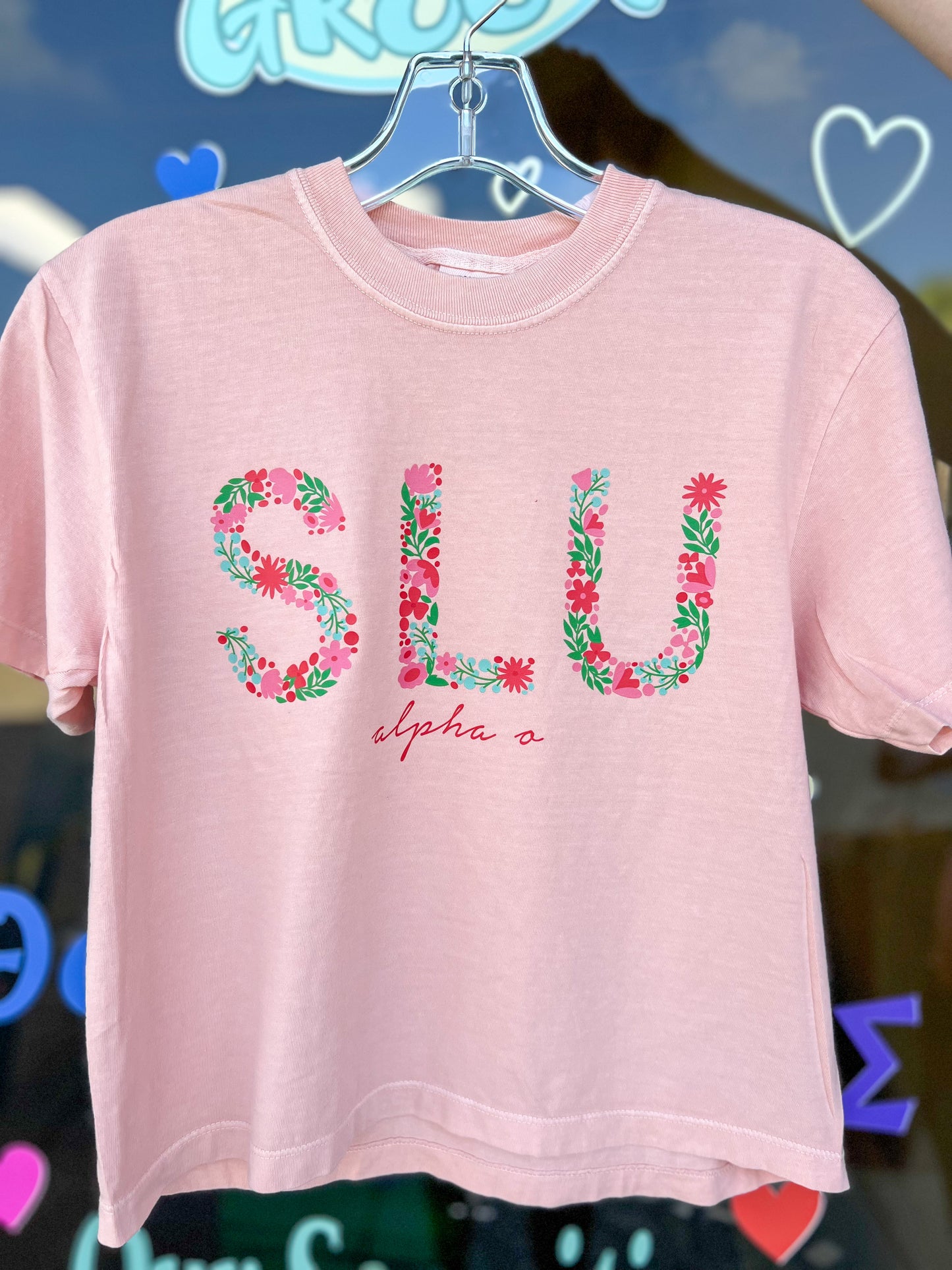 SLU Floral Sorority Crop