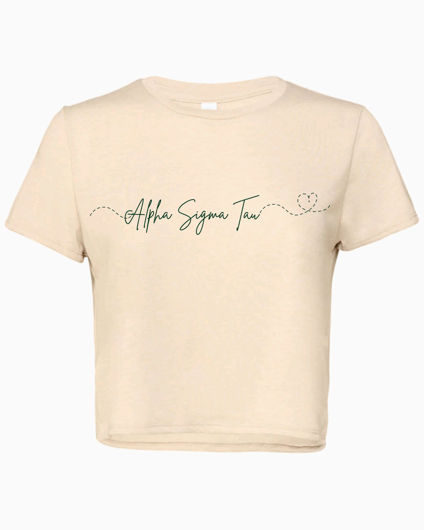 Alpha Sigma Tau Invisible String Cropped Tee