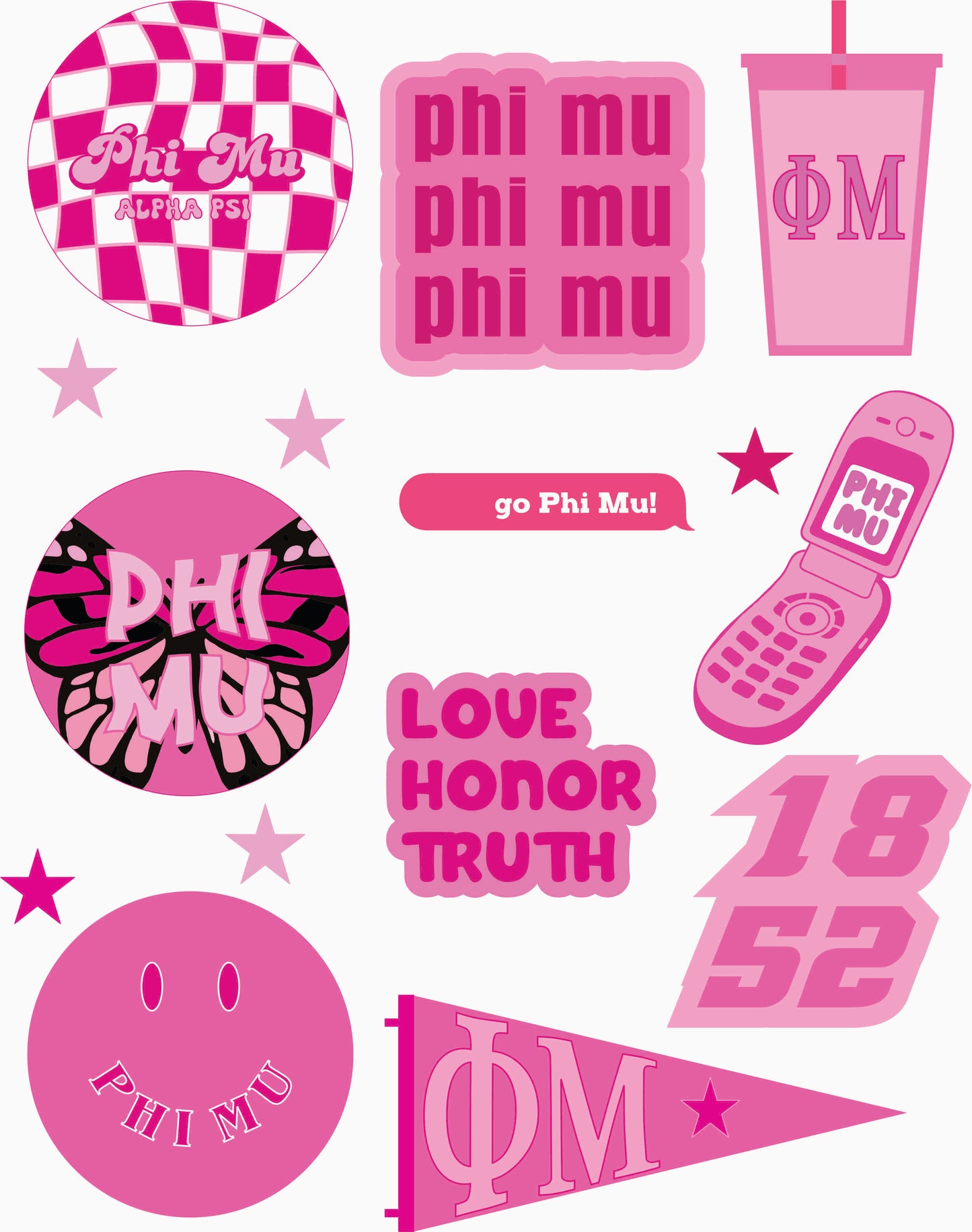 Sorority Sticker Pages