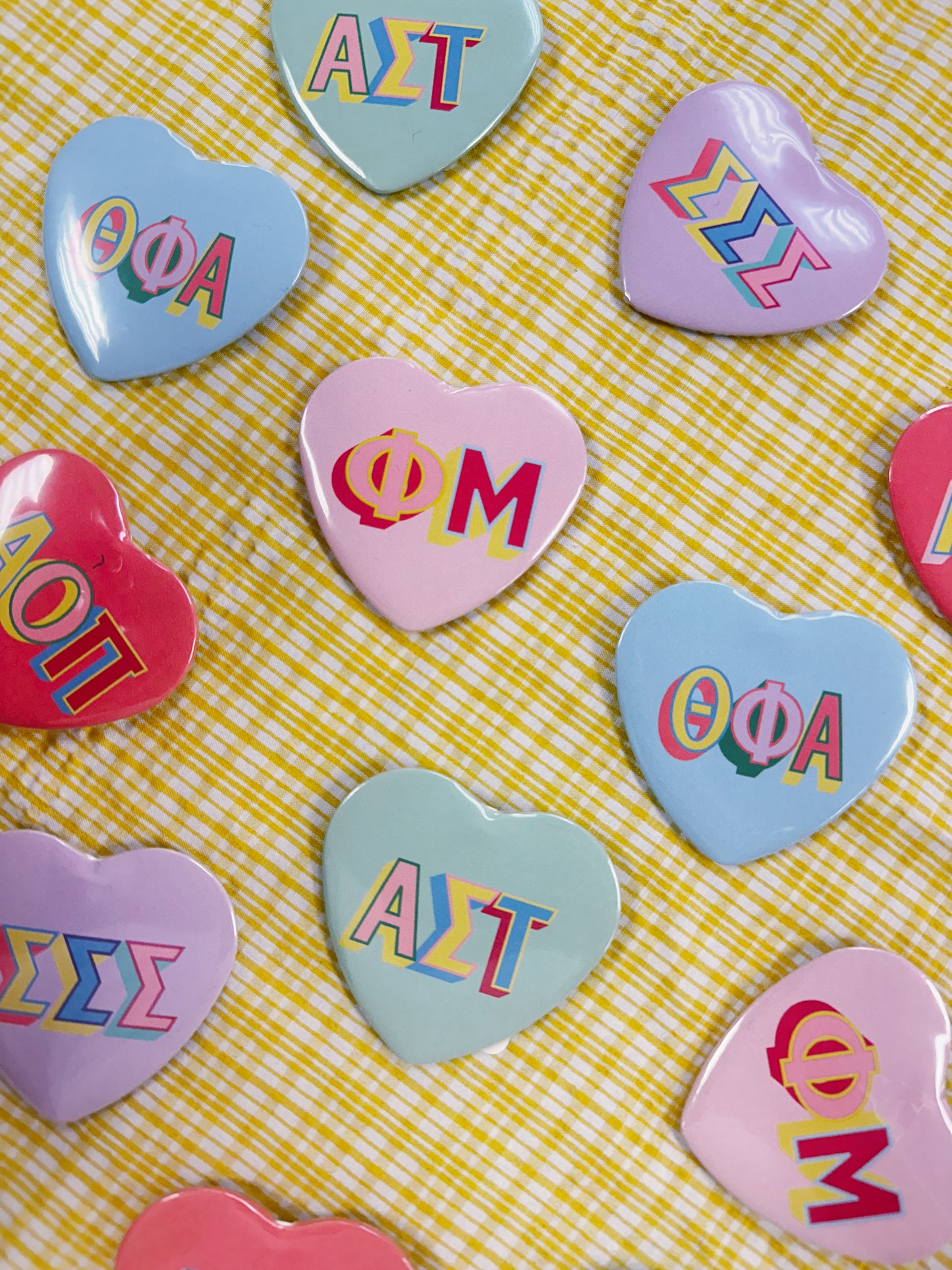 Sorority Heart Pins
