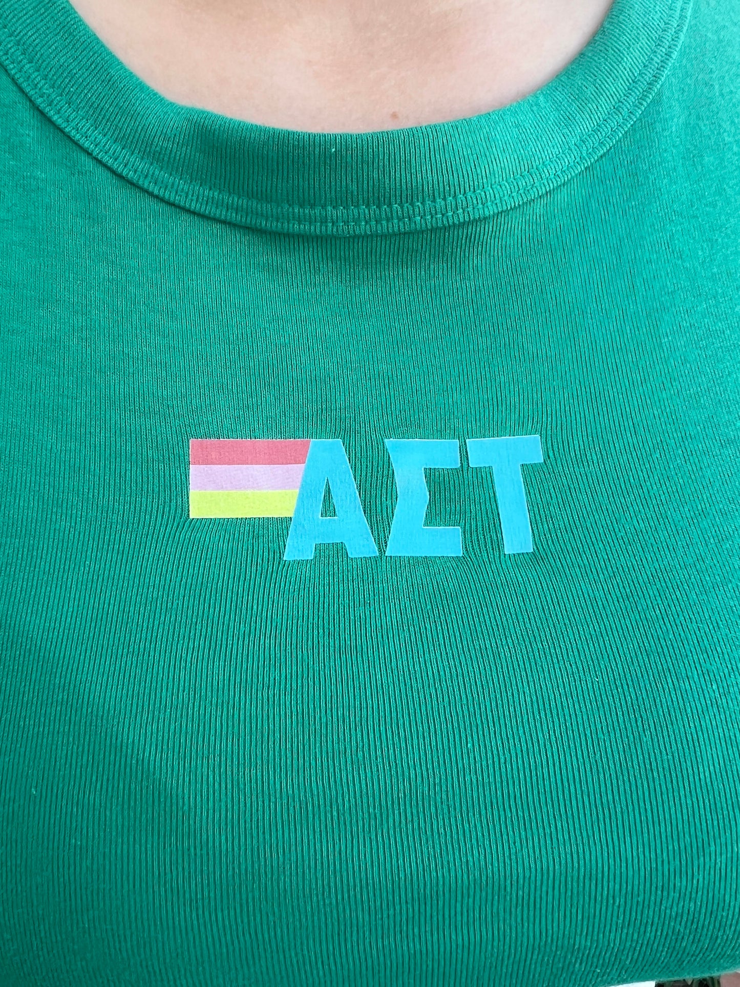 Green Sorority Crop Top
