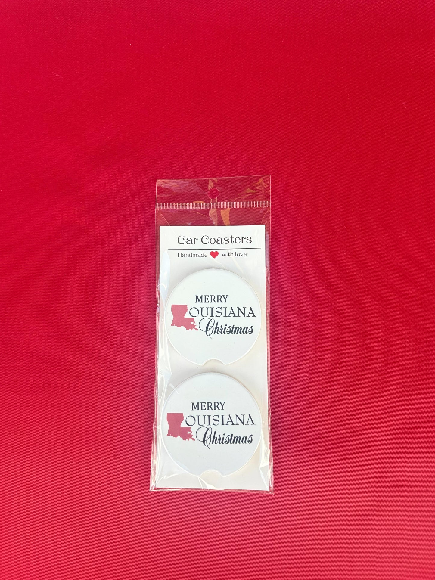 Louisiana Christmas Car Coaster