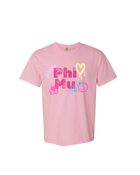 Phi Mu Airbrush Tee