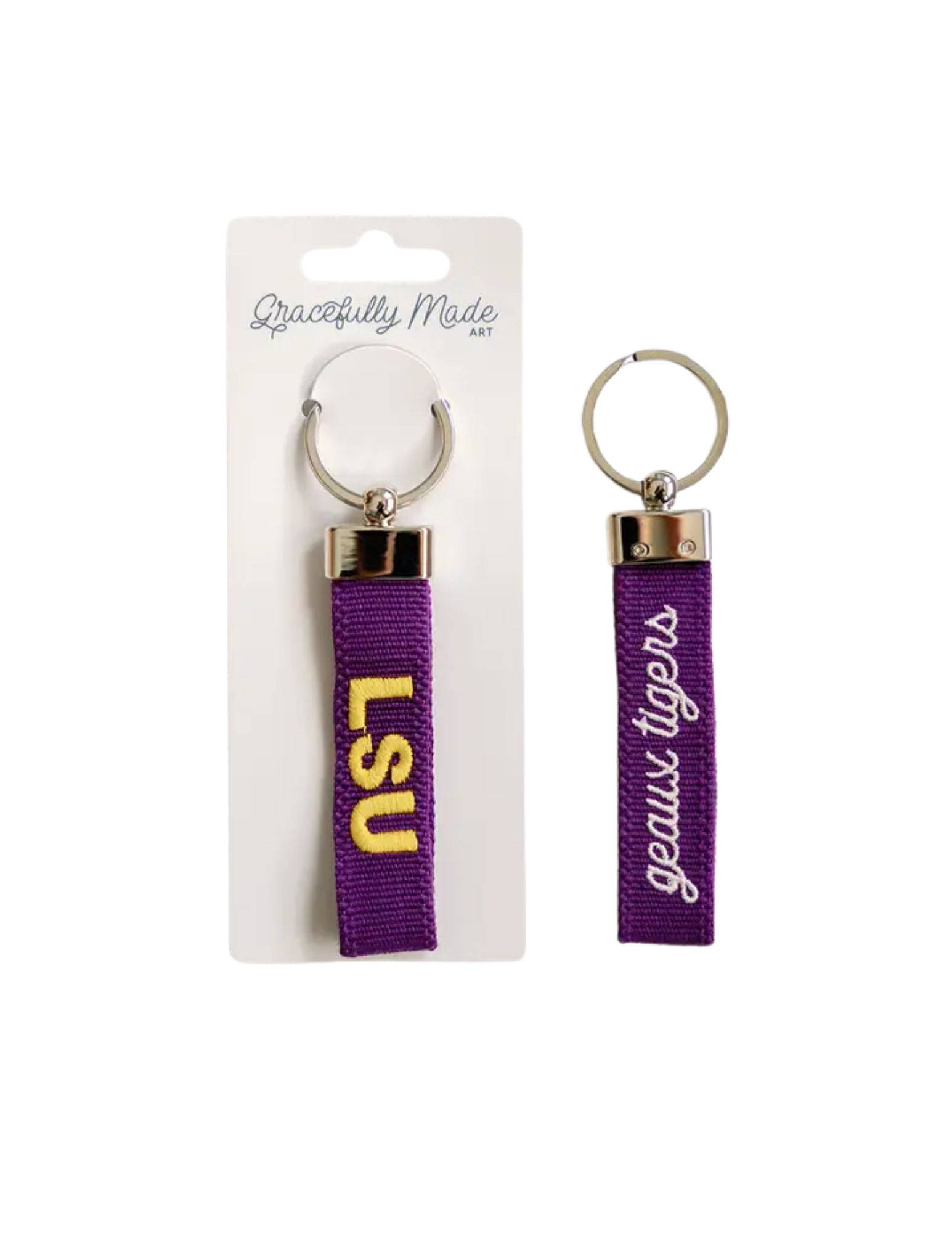 Geaux Tigers keychain