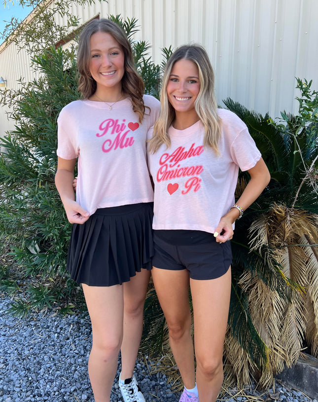Sorority Heart Cropped Tee