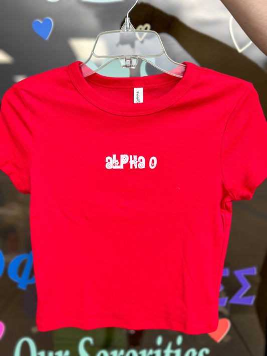 Dainty Sorority Baby Tee
