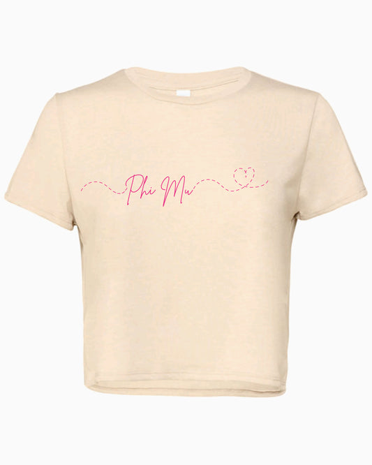 Phi Mu Invisible String Cropped Tee