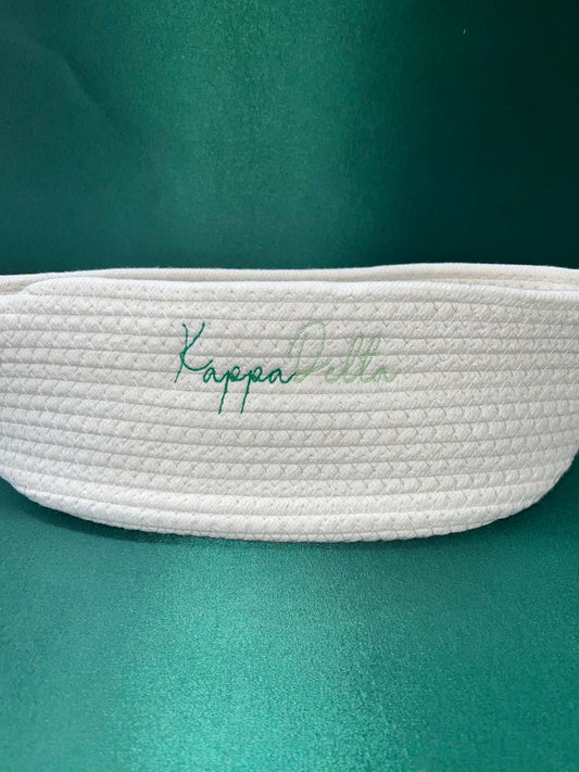 Kappa Delta Embroidered Basket