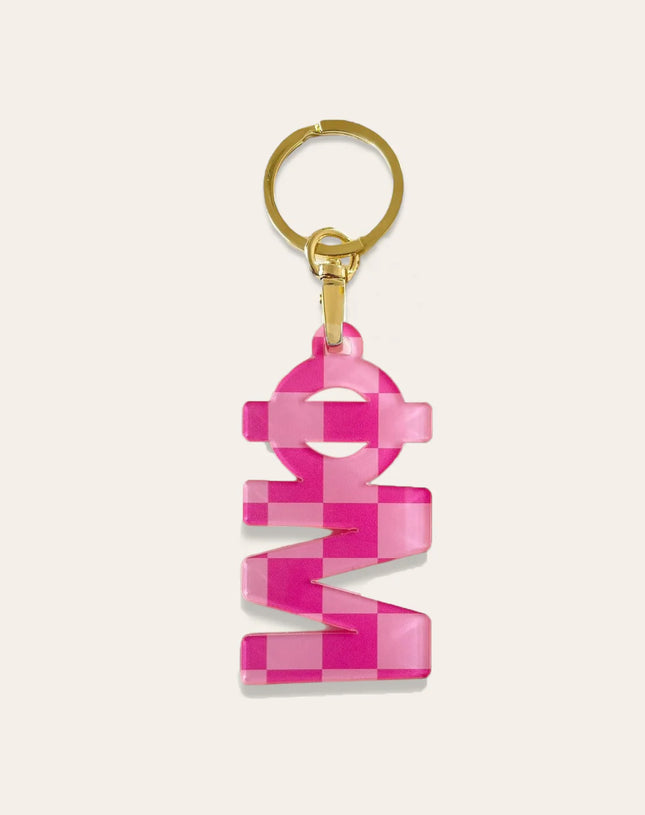 Acrylic Gingham Keychain