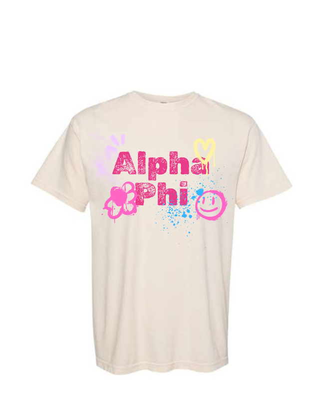 Alpha Phi Airbrush Tee