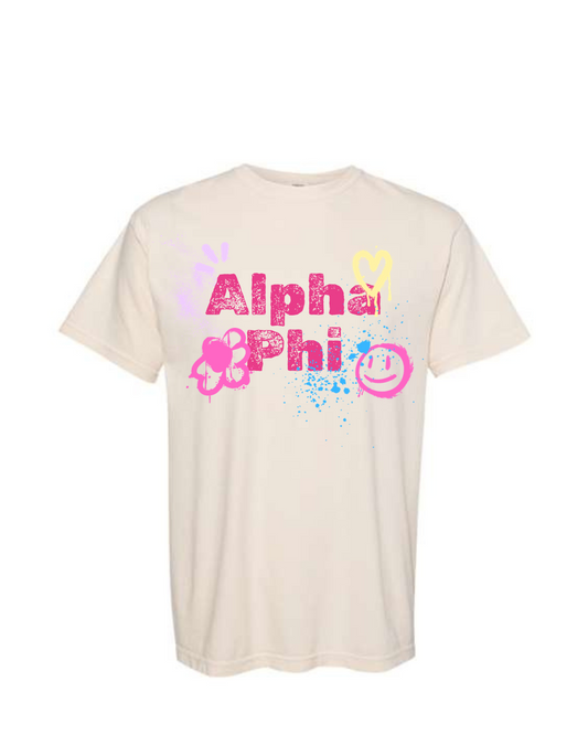 Alpha Phi Airbrush Tee