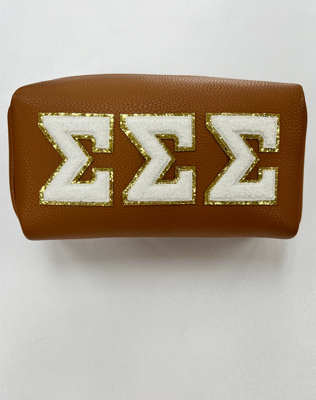 Chenille Patch Leather Bag