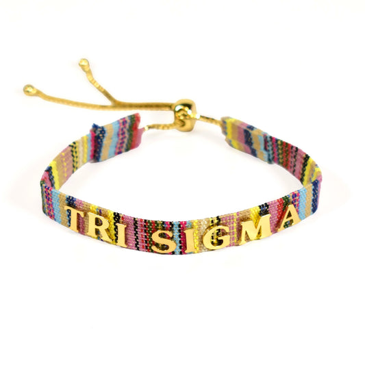 Sorority Multi-Colored Woven Bracelet