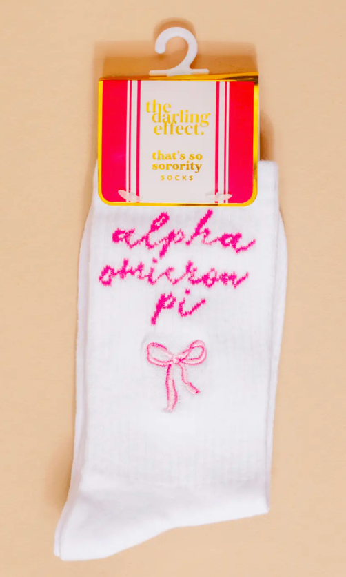 Embroidered Bow Socks