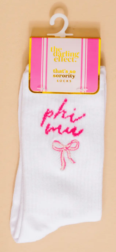 Embroidered Bow Socks