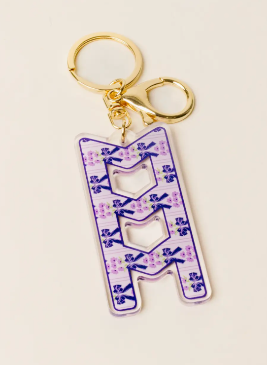 Acrylic Floral Keychain