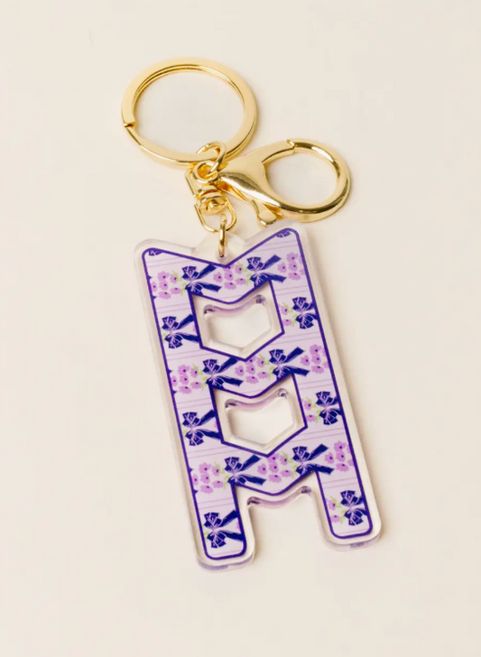 Acrylic Floral Keychain