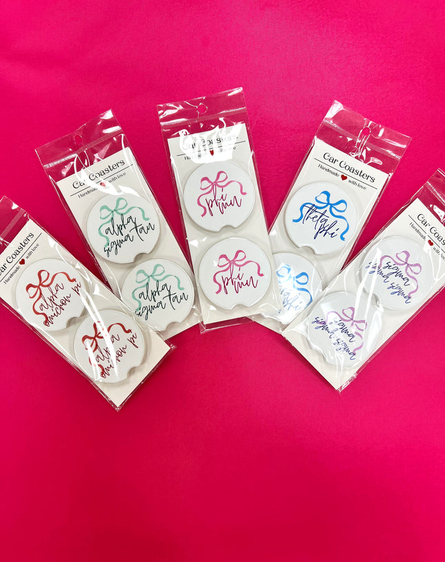 Sorority Bow Coasters