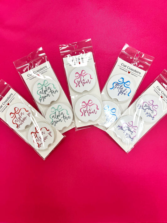 Sorority Bow Coasters