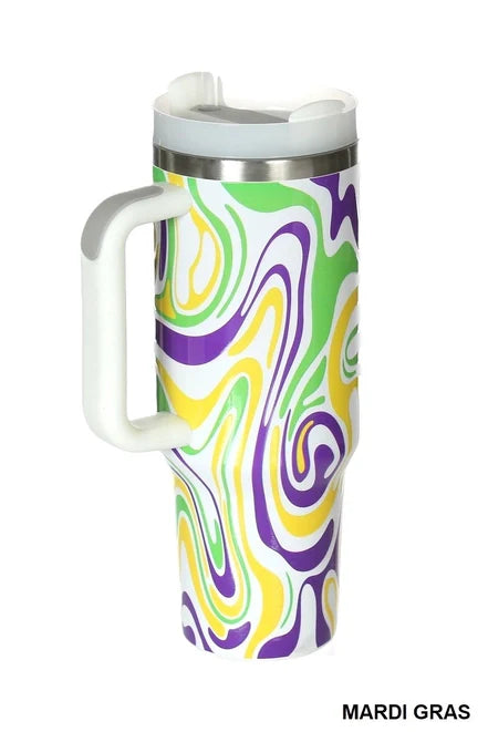 Mardi Gras Tumbler 40 oz